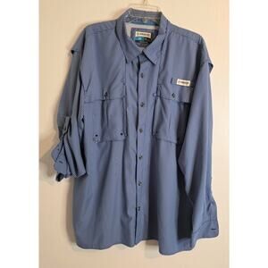 Magellan Outdoors Fish Gear Long Sleeve Angler Fit Fishing Shirt Men's XL Blue